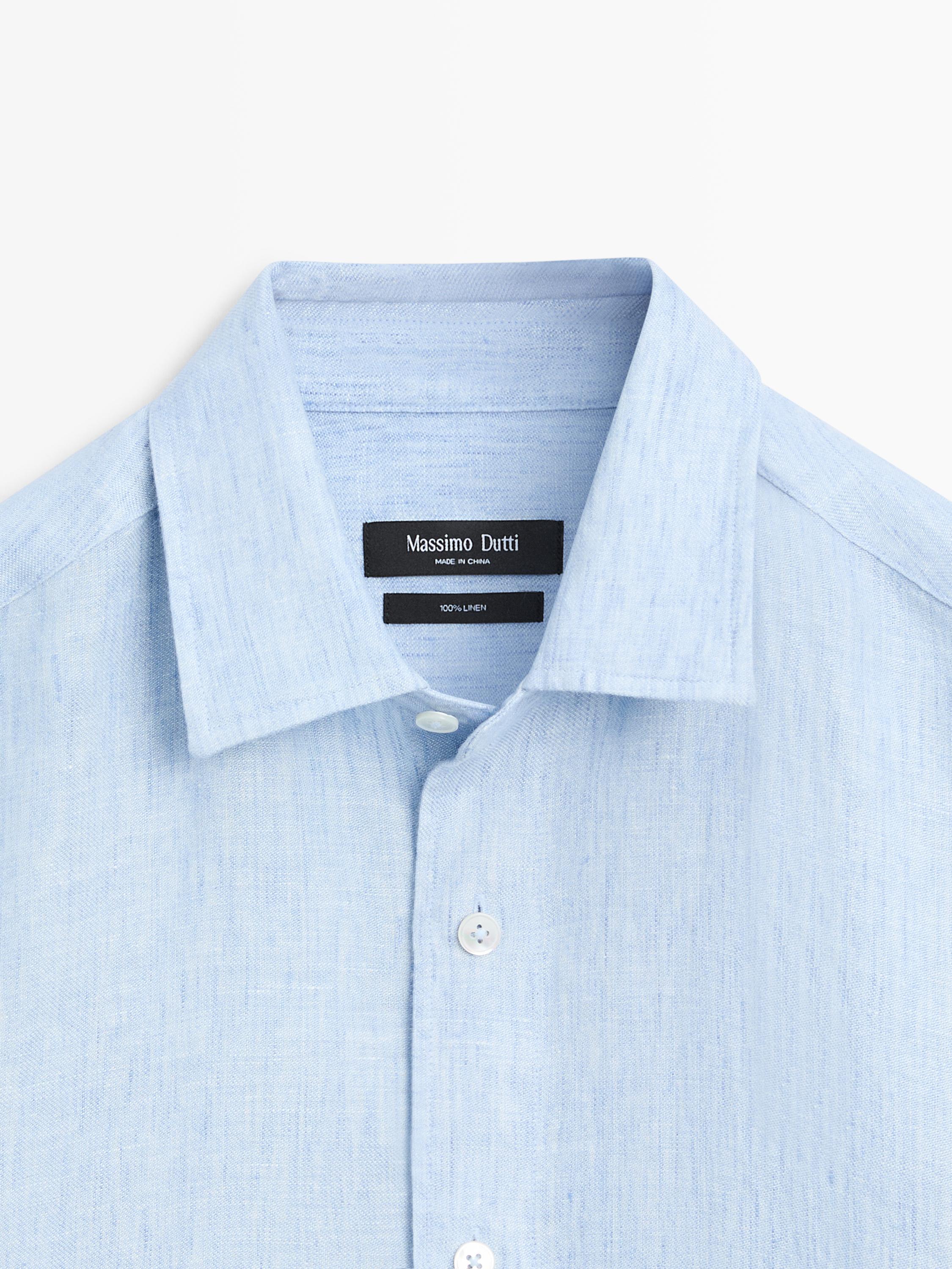 100% linen regular fit shirt